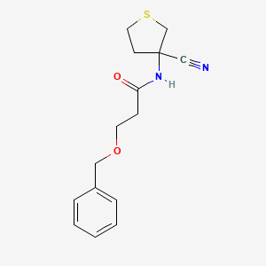 3-(benzyloxy)-N-(3-cyanothiolan-3-yl)propanamide