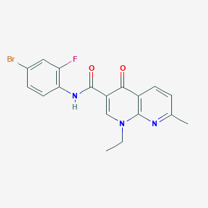 N-(4-bromo-2-fluorophenyl)-1-ethyl-7-methyl-4-oxo-1,4-dihydro-1,8-naphthyridine-3-carboxamide