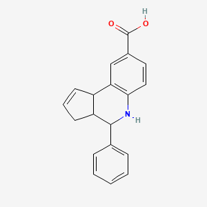 molecular formula C19H17NO2 B2958134 4-phenyl-3a,4,5,9b-tetrahydro-3H-cyclopenta[c]quinoline-8-carboxylic acid CAS No. 122059-86-3