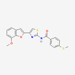 N-(4-(7-methoxybenzofuran-2-yl)thiazol-2-yl)-4-(methylthio)benzamide