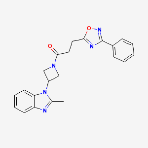 1-[3-(2-Methylbenzimidazol-1-yl)azetidin-1-yl]-3-(3-phenyl-1,2,4-oxadiazol-5-yl)propan-1-one
