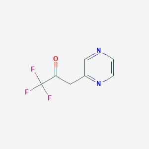 molecular formula C7H5F3N2O B2958146 1,1,1-Trifluoro-3-(pyrazin-2-yl)propan-2-one CAS No. 116655-36-8