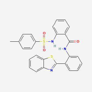 molecular formula C27H21N3O3S2 B2958148 N-[2-(1,3-benzothiazol-2-yl)phenyl]-2-(4-methylbenzenesulfonamido)benzamide CAS No. 313960-35-9