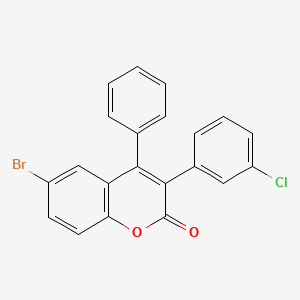 6-Bromo-3-(3-chlorophenyl)-4-phenylchromen-2-one