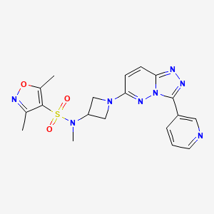 N,3,5-Trimethyl-N-[1-(3-pyridin-3-yl-[1,2,4]triazolo[4,3-b]pyridazin-6-yl)azetidin-3-yl]-1,2-oxazole-4-sulfonamide