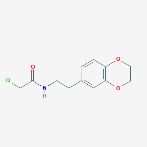 molecular formula C12H14ClNO3 B2958173 2-chloro-N-[2-(2,3-dihydro-1,4-benzodioxin-6-yl)ethyl]acetamide CAS No. 916203-05-9