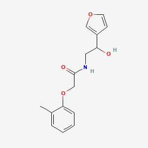 molecular formula C15H17NO4 B2958174 N-[2-(furan-3-yl)-2-hydroxyethyl]-2-(2-methylphenoxy)acetamide CAS No. 1396710-82-9