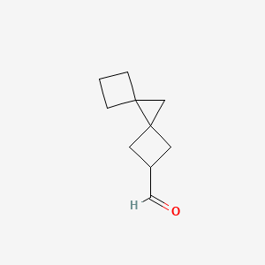 molecular formula C10H14O B2958183 Dispiro[3.0.35.14]nonane-7-carbaldehyde CAS No. 2416229-79-1