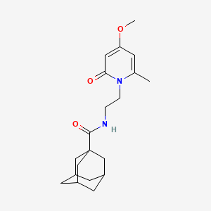 molecular formula C20H28N2O3 B2958220 N-[2-(4-methoxy-6-methyl-2-oxo-1,2-dihydropyridin-1-yl)ethyl]adamantane-1-carboxamide CAS No. 1903046-18-3