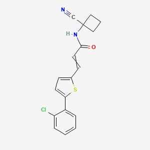 3-[5-(2-chlorophenyl)thiophen-2-yl]-N-(1-cyanocyclobutyl)prop-2-enamide