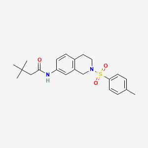 3,3-dimethyl-N-(2-tosyl-1,2,3,4-tetrahydroisoquinolin-7-yl)butanamide