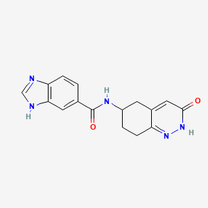 N-(3-oxo-2,3,5,6,7,8-hexahydrocinnolin-6-yl)-1H-benzo[d]imidazole-5-carboxamide