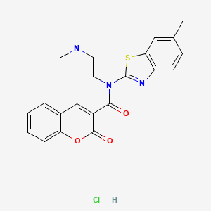 N-(2-(dimethylamino)ethyl)-N-(6-methylbenzo[d]thiazol-2-yl)-2-oxo-2H-chromene-3-carboxamide hydrochloride