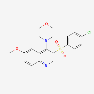 4-[3-(4-Chlorophenyl)sulfonyl-6-methoxyquinolin-4-yl]morpholine