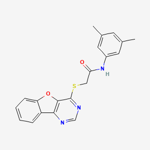 2-([1]benzofuro[3,2-d]pyrimidin-4-ylsulfanyl)-N-(3,5-dimethylphenyl)acetamide