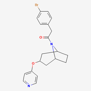 2-(4-bromophenyl)-1-((1R,5S)-3-(pyridin-4-yloxy)-8-azabicyclo[3.2.1]octan-8-yl)ethanone