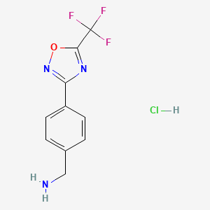 (4-(5-(Trifluoromethyl)-1,2,4-oxadiazol-3-yl)phenyl)methanamine hydrochloride
