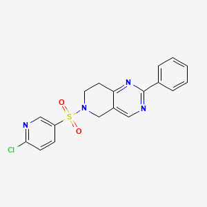 2-chloro-5-({2-phenyl-5H,6H,7H,8H-pyrido[4,3-d]pyrimidin-6-yl}sulfonyl)pyridine