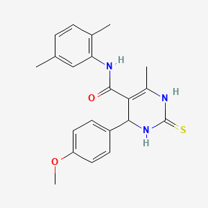 N-(2,5-dimethylphenyl)-4-(4-methoxyphenyl)-6-methyl-2-thioxo-1,2,3,4-tetrahydropyrimidine-5-carboxamide