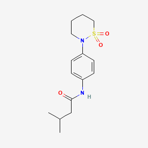 N-[4-(1,1-dioxothiazinan-2-yl)phenyl]-3-methylbutanamide