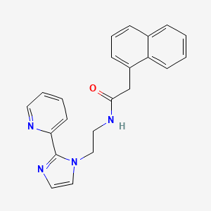 2-(naphthalen-1-yl)-N-(2-(2-(pyridin-2-yl)-1H-imidazol-1-yl)ethyl)acetamide