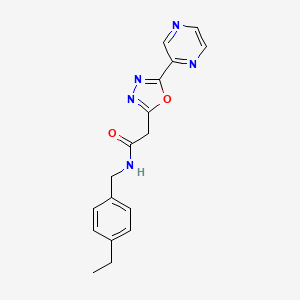 2-({3-[4-(4-fluorophenyl)piperazin-1-yl]pyrazin-2-yl}thio)-N-(4-methylphenyl)acetamide