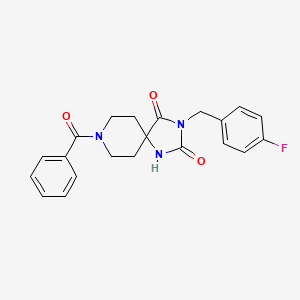 8-Benzoyl-3-(4-fluorobenzyl)-1,3,8-triazaspiro[4.5]decane-2,4-dione