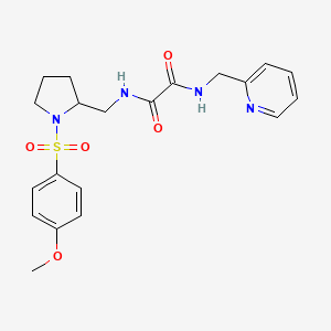 N1-((1-((4-methoxyphenyl)sulfonyl)pyrrolidin-2-yl)methyl)-N2-(pyridin-2-ylmethyl)oxalamide
