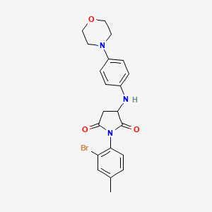 1-(2-Bromo-4-methylphenyl)-3-((4-morpholinophenyl)amino)pyrrolidine-2,5-dione