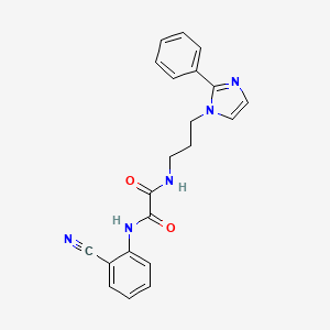 N1-(2-cyanophenyl)-N2-(3-(2-phenyl-1H-imidazol-1-yl)propyl)oxalamide