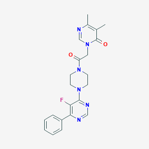 3-[2-[4-(5-Fluoro-6-phenylpyrimidin-4-yl)piperazin-1-yl]-2-oxoethyl]-5,6-dimethylpyrimidin-4-one