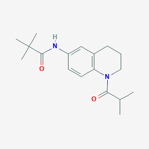 molecular formula C18H26N2O2 B2958310 N-(1-isobutyryl-1,2,3,4-tetrahydroquinolin-6-yl)pivalamide CAS No. 941915-74-8