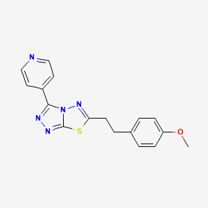 molecular formula C17H15N5OS B2958315 6-(4-Methoxyphenethyl)-3-(pyridin-4-yl)-[1,2,4]triazolo[3,4-b][1,3,4]thiadiazole CAS No. 874466-35-0