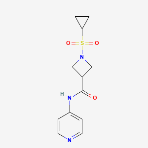 molecular formula C12H15N3O3S B2958321 1-(cyclopropylsulfonyl)-N-(pyridin-4-yl)azetidine-3-carboxamide CAS No. 1428352-34-4