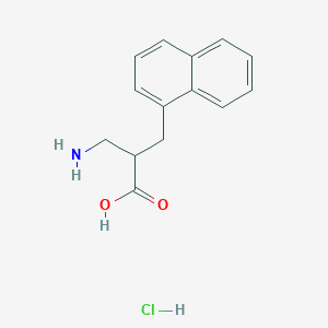 molecular formula C14H16ClNO2 B2958329 3-Amino-2-(naphthalen-1-ylmethyl)propanoic acid hcl CAS No. 2138059-99-9