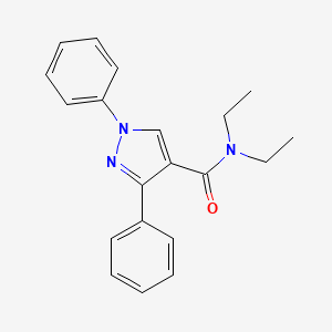 molecular formula C20H21N3O B2958335 N,N-diethyl-1,3-diphenyl-1H-pyrazole-4-carboxamide CAS No. 141545-34-8
