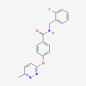 molecular formula C19H16ClN3O2 B2958336 N-(2-chlorobenzyl)-4-((6-methylpyridazin-3-yl)oxy)benzamide CAS No. 1251658-88-4