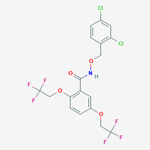 N-[(2,4-dichlorophenyl)methoxy]-2,5-bis(2,2,2-trifluoroethoxy)benzamide