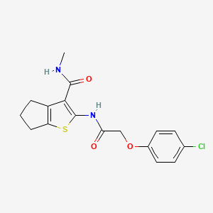 2-{[(4-chlorophenoxy)acetyl]amino}-N-methyl-5,6-dihydro-4H-cyclopenta[b]thiophene-3-carboxamide