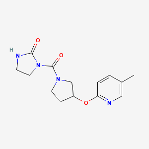 1-(3-((5-Methylpyridin-2-yl)oxy)pyrrolidine-1-carbonyl)imidazolidin-2-one