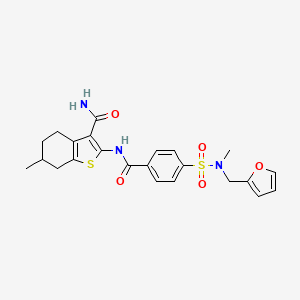 2-(4-(N-(furan-2-ylmethyl)-N-methylsulfamoyl)benzamido)-6-methyl-4,5,6,7-tetrahydrobenzo[b]thiophene-3-carboxamide