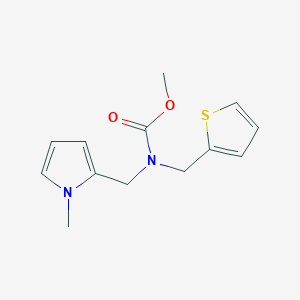molecular formula C13H16N2O2S B2958372 methyl ((1-methyl-1H-pyrrol-2-yl)methyl)(thiophen-2-ylmethyl)carbamate CAS No. 1286712-43-3