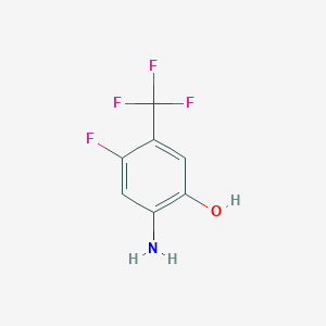 molecular formula C7H5F4NO B2958374 2-Amino-4-fluoro-5-(trifluoromethyl)phenol CAS No. 1803770-86-6