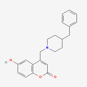 molecular formula C22H23NO3 B2958396 4-((4-benzylpiperidin-1-yl)methyl)-6-hydroxy-2H-chromen-2-one CAS No. 899391-59-4