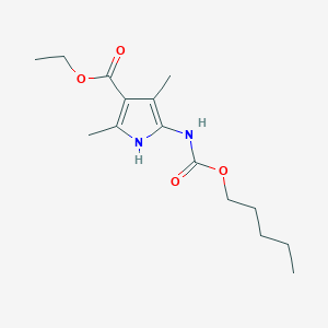 molecular formula C15H24N2O4 B2958405 ethyl 2,4-dimethyl-5-{[(pentyloxy)carbonyl]amino}-1H-pyrrole-3-carboxylate CAS No. 865615-02-7