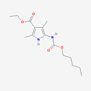 B2958405 ethyl 2,4-dimethyl-5-(pentoxycarbonylamino)-1H-pyrrole-3-carboxylate CAS No. 865615-02-7