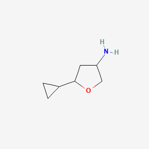 molecular formula C7H13NO B2958408 5-Cyclopropyloxolan-3-amine CAS No. 2007224-68-0