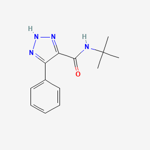 molecular formula C13H16N4O B2958412 N-Tert-butyl-5-phenyl-2H-triazole-4-carboxamide CAS No. 2379978-60-4
