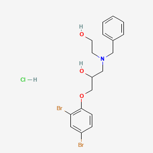 molecular formula C18H22Br2ClNO3 B2958414 1-(Benzyl(2-hydroxyethyl)amino)-3-(2,4-dibromophenoxy)propan-2-ol hydrochloride CAS No. 1189984-07-3