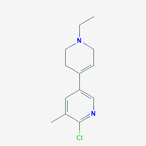 molecular formula C13H17ClN2 B2958460 2-Chloro-5-(1-ethyl-3,6-dihydro-2H-pyridin-4-yl)-3-methylpyridine CAS No. 1820717-84-7